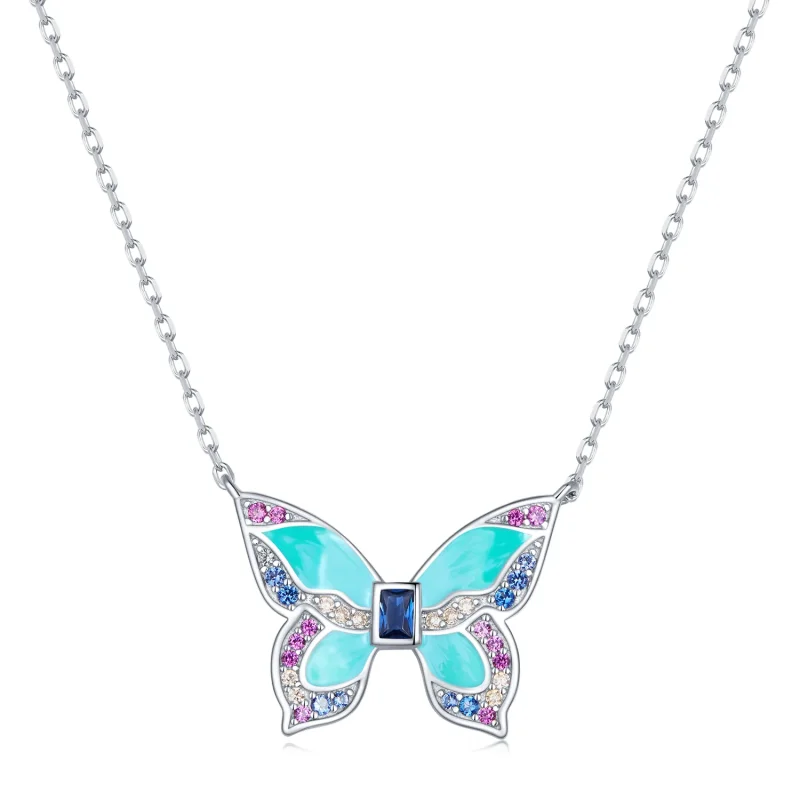 (immagine per) Collana a farfalla in stile Pandora - BSN306 - Visualizza 3