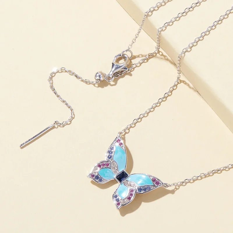 (immagine per) Collana a farfalla in stile Pandora - BSN306 - Visualizza 4