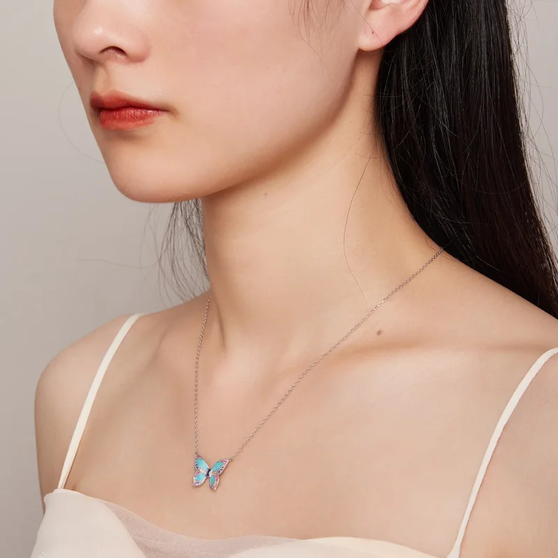 (immagine per) Collana a farfalla in stile Pandora - BSN306 - Visualizza 7