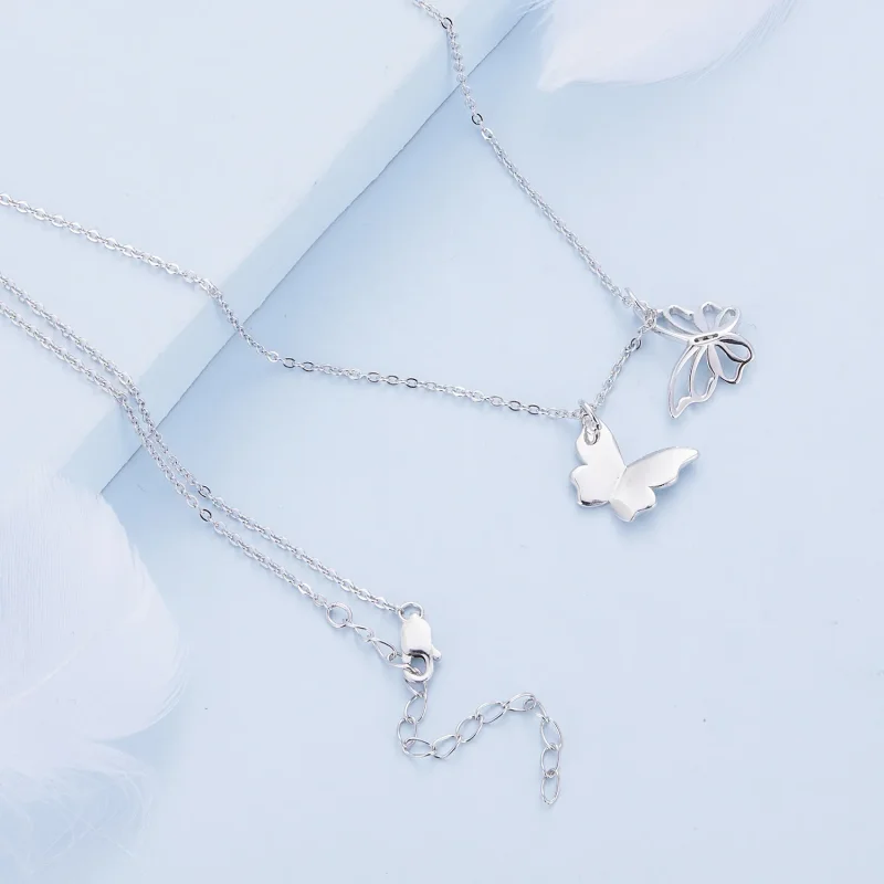 (immagine per) Collana a farfalla in stile Pandora - BSN321 - Visualizza 4