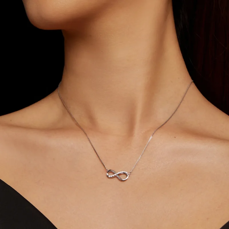 (immagine per) Collana a forma di nastro di Möbius stile Pandora (Un certificato) - MSN018 - Visualizza 5