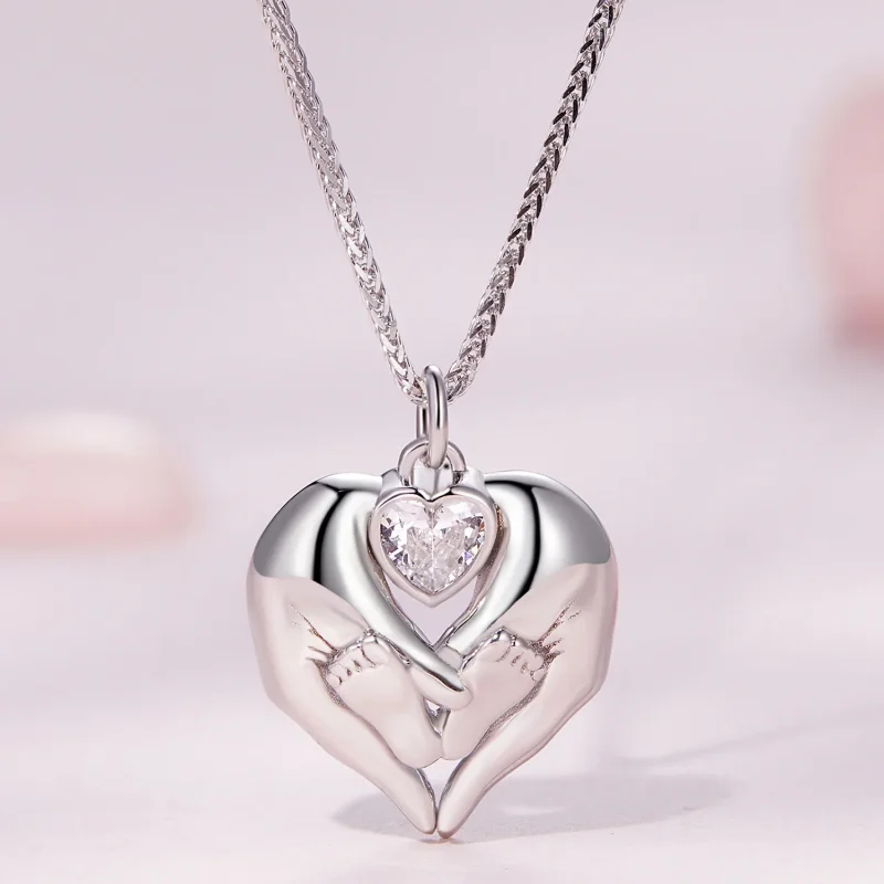 (immagine per) Collana a forma di piedino stile Pandora - SCN497 - Visualizza 3