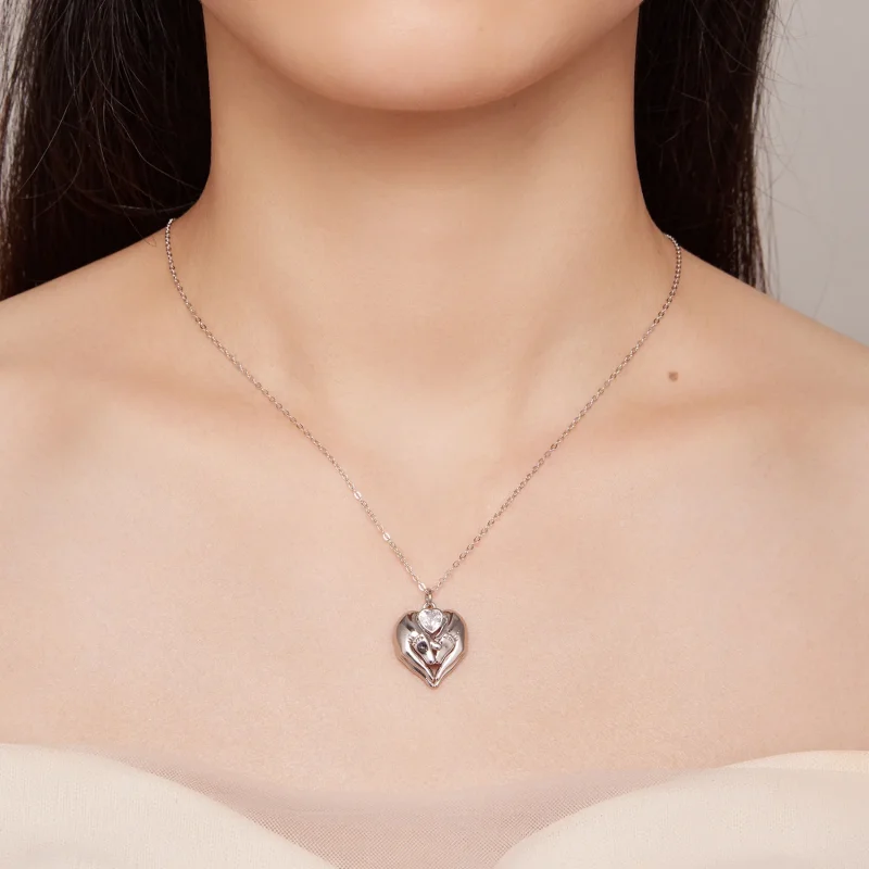 (immagine per) Collana a forma di piedino stile Pandora - SCN497 - Visualizza 6