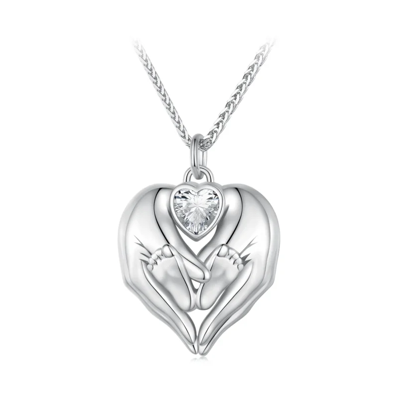 (immagine per) Collana a forma di piedino stile Pandora - SCN497 - Visualizza 9