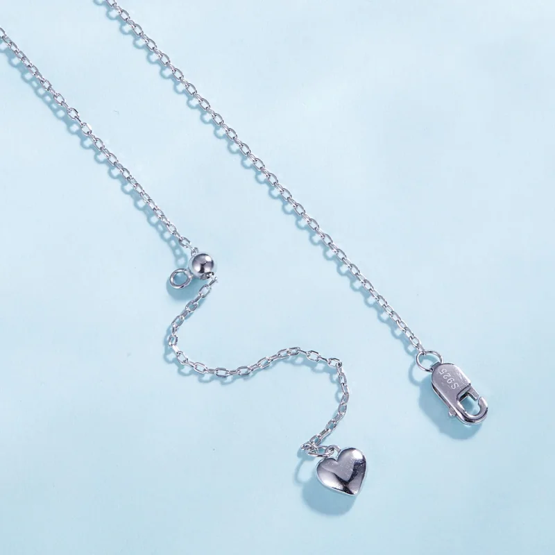 (immagine per) Collana a girocollo con pendente a forma di cuore con nappina stile Pandora - BS - Visualizza 4