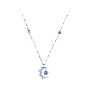 (immagine per) Collana a stile Pandora con motivo a stella e luna - BSN347