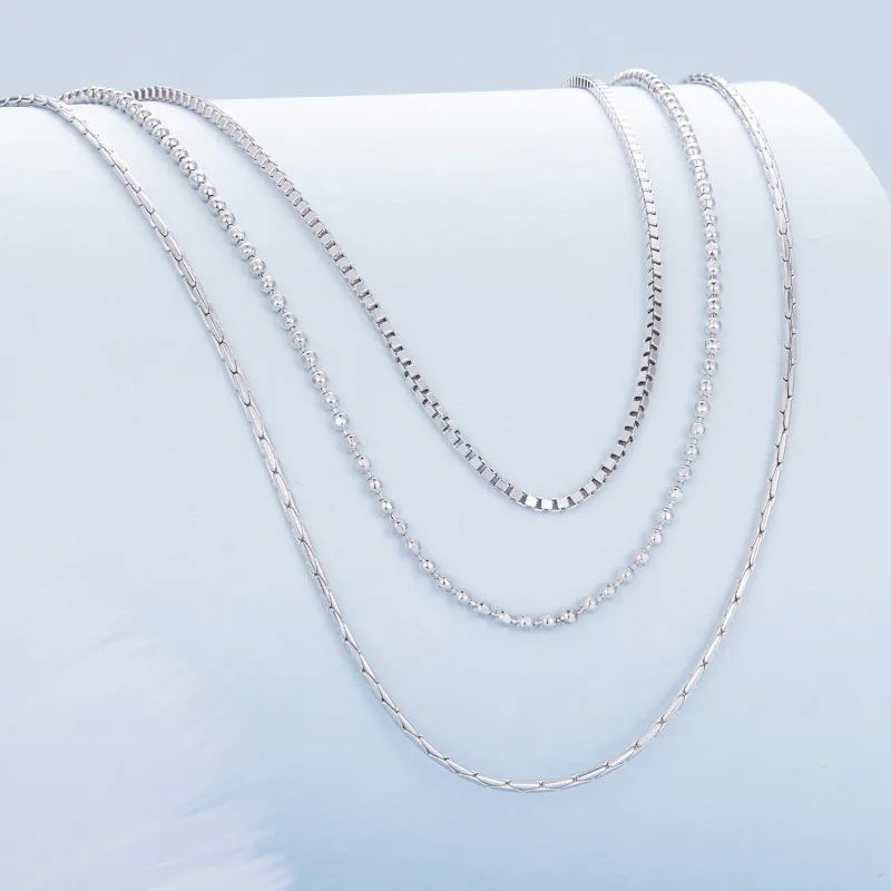 (immagine per) Collana a tre piani di stile Pandora - BSN333 - Visualizza 2