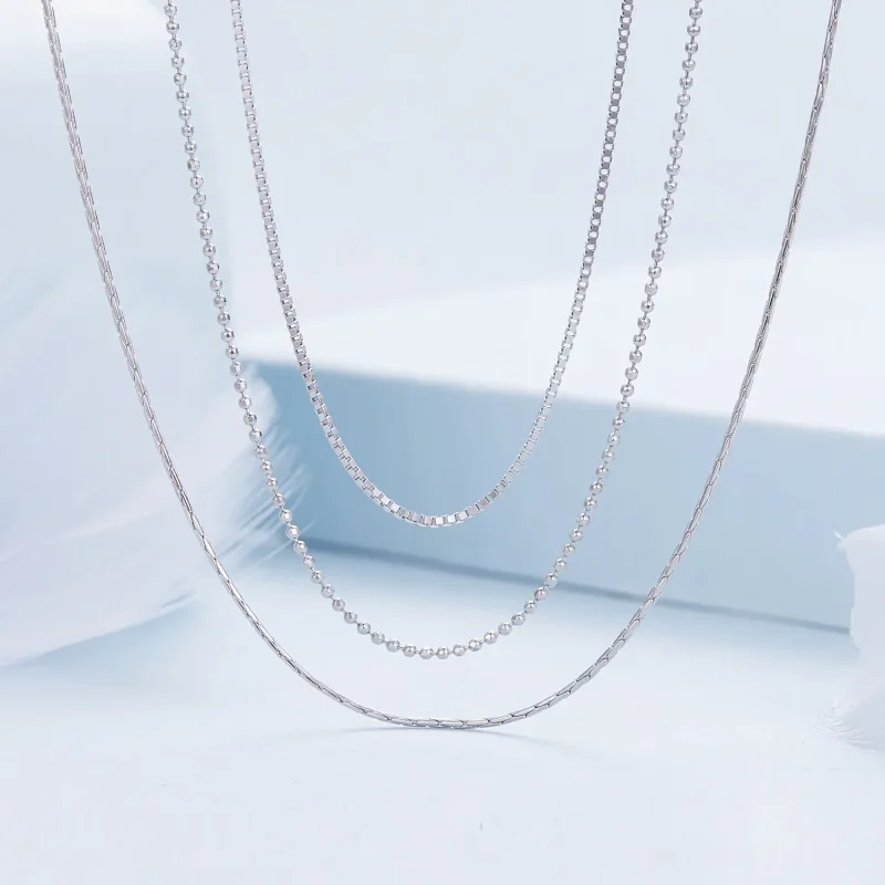 (immagine per) Collana a tre piani di stile Pandora - BSN333 - Visualizza 3