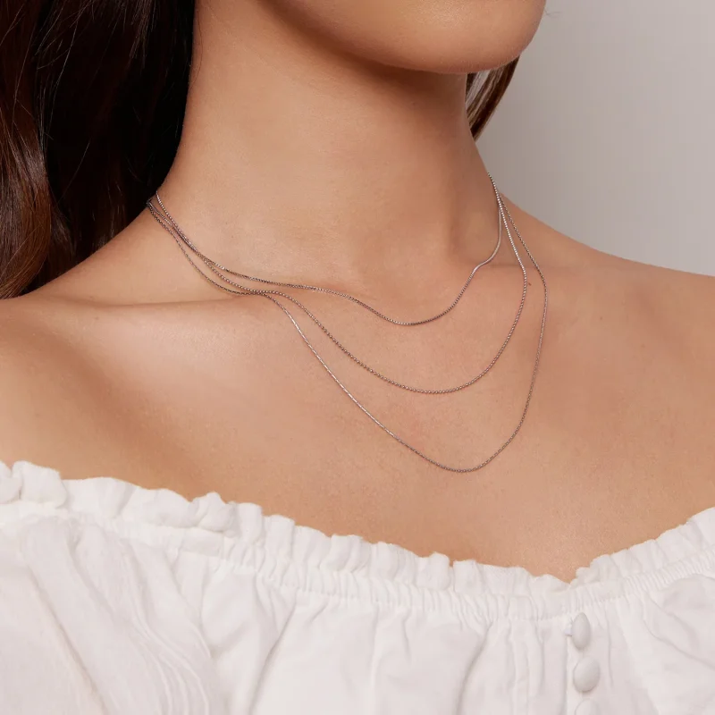 (immagine per) Collana a tre piani di stile Pandora - BSN333 - Visualizza 6