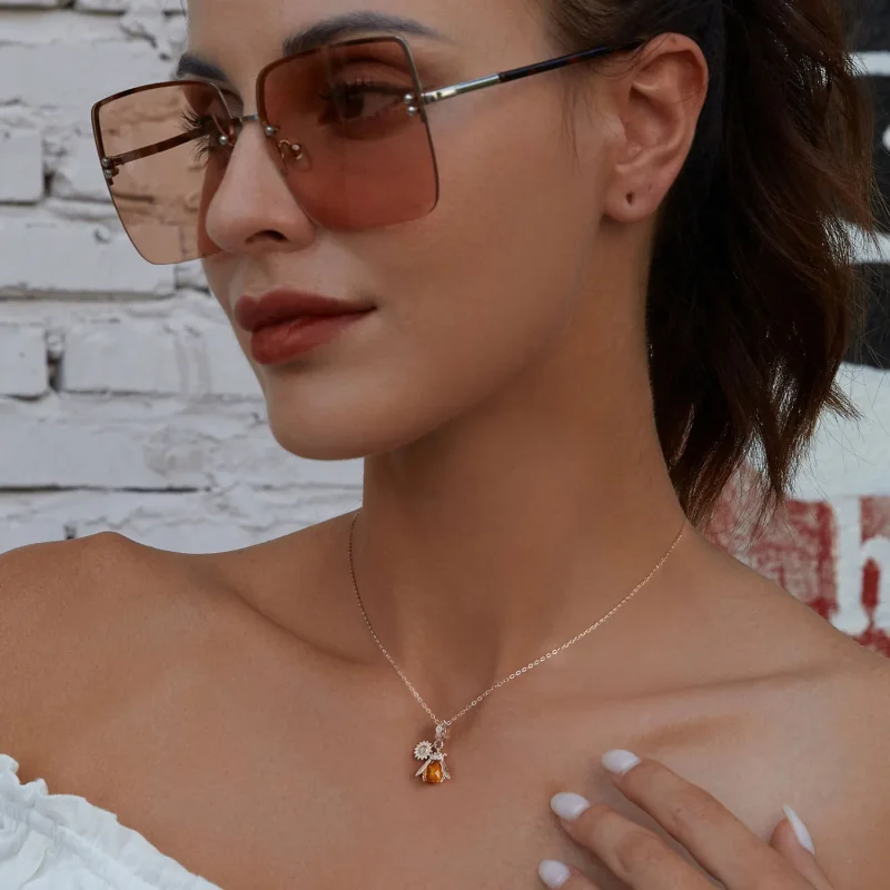 (immagine per) Collana con ciondolo a forma di ape e margherita stile Pandora - BSN356 - Visualizza 6