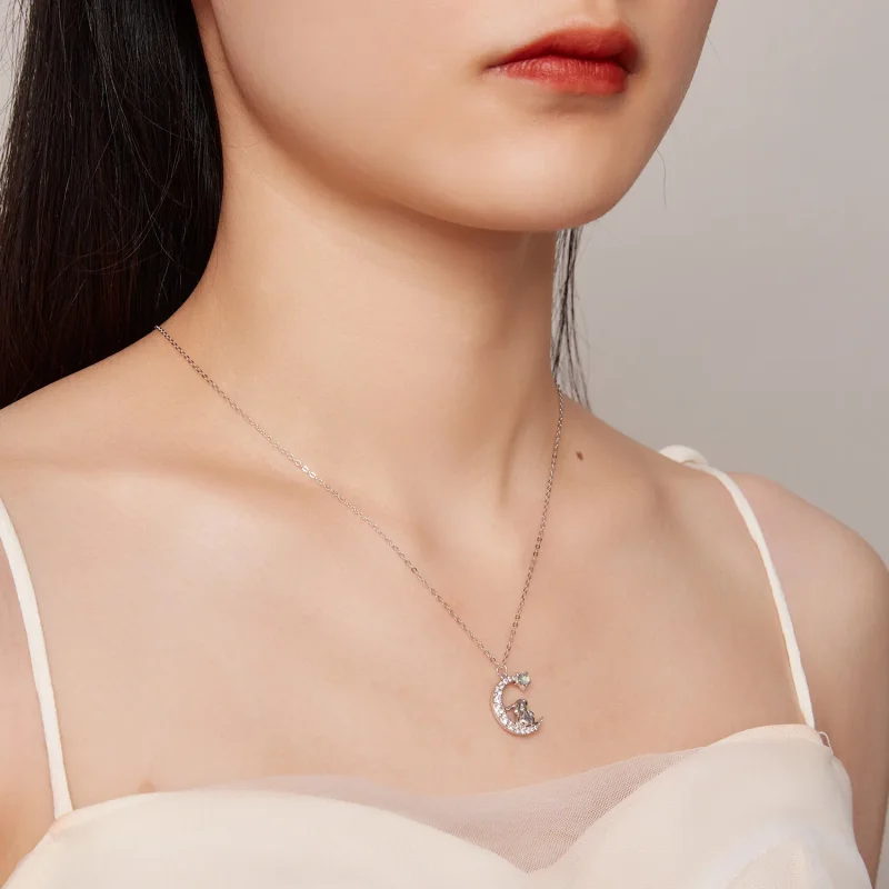 (immagine per) Collana con ciondolo a forma di coniglio lunare in stile Pandora - BSN302 - Visualizza 6
