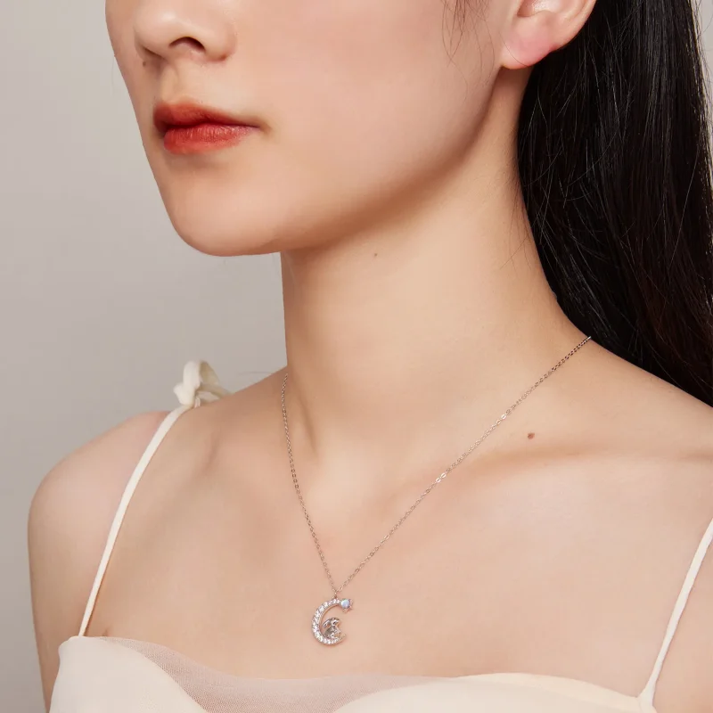 (immagine per) Collana con ciondolo a forma di coniglio lunare in stile Pandora - BSN302 - Visualizza 7