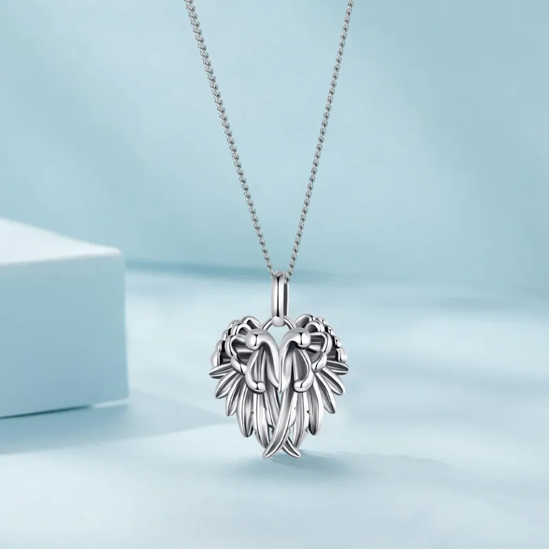 (immagine per) Collana con pendente a forma di ali in stile Pandora - SCN504 - Visualizza 3