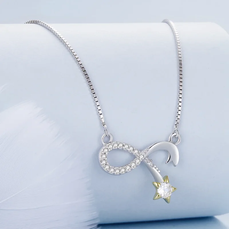 (immagine per) Collana con pendente a forma di simbolo dell'infinito in stile Pandora - BSN351 - Visualizza 2