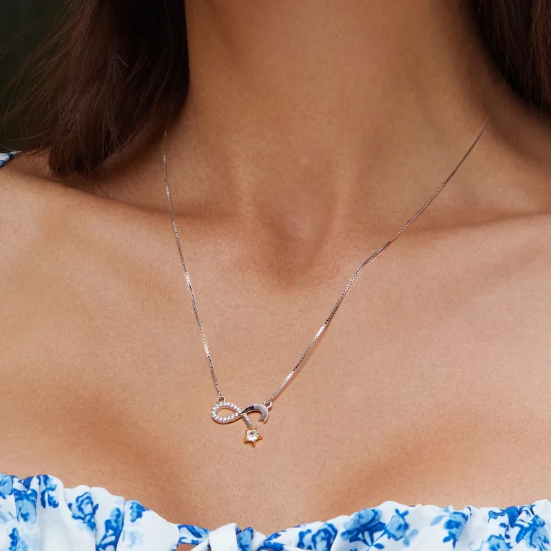 (immagine per) Collana con pendente a forma di simbolo dell'infinito in stile Pandora - BSN351 - Visualizza 5