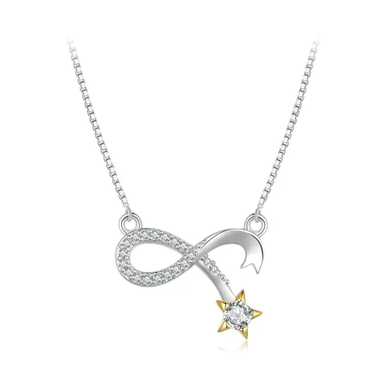 (immagine per) Collana con pendente a forma di simbolo dell'infinito in stile Pandora - BSN351
