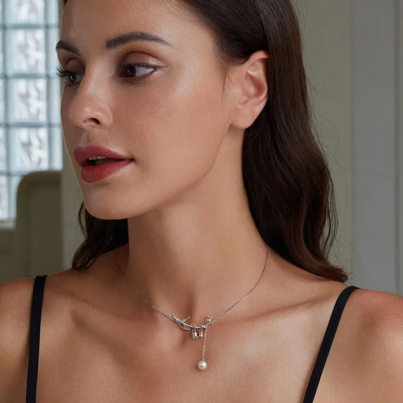 (immagine per) Collana in stile Pandora con giglio della valle - BSN357 - Visualizza 6