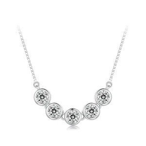(immagine per) Collana in stile Pandora con Moissanite da 0,3 carati (un certificato) - MSN022