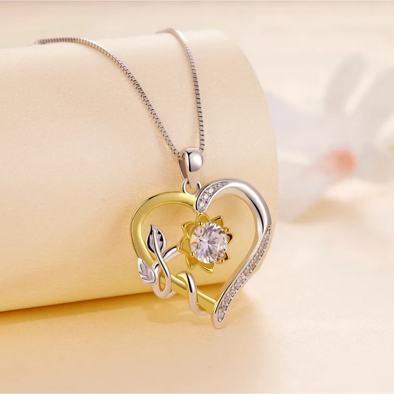 (immagine per) Collana in stile Pandora con Moissanite Love (Un certificato) - MSN012 - Visualizza 3