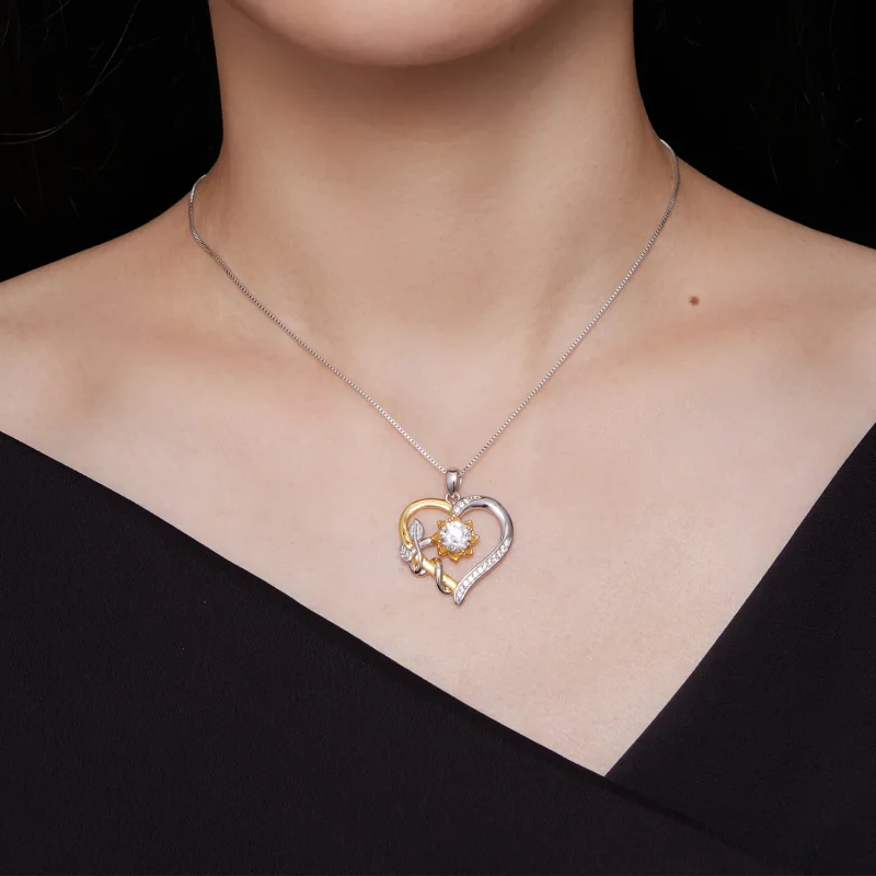 (immagine per) Collana in stile Pandora con Moissanite Love (Un certificato) - MSN012 - Visualizza 6