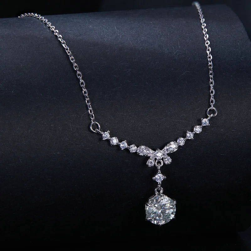 (immagine per) Collana in stile Pandora con Moissanite (Un Certificato) - MSN020 - Visualizza 2