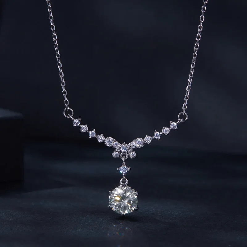 (immagine per) Collana in stile Pandora con Moissanite (Un Certificato) - MSN020 - Visualizza 3