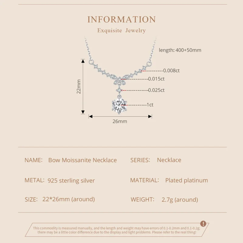 (immagine per) Collana in stile Pandora con Moissanite (Un Certificato) - MSN020 - Visualizza 4