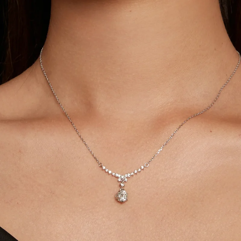 (immagine per) Collana in stile Pandora con Moissanite (Un Certificato) - MSN020 - Visualizza 6