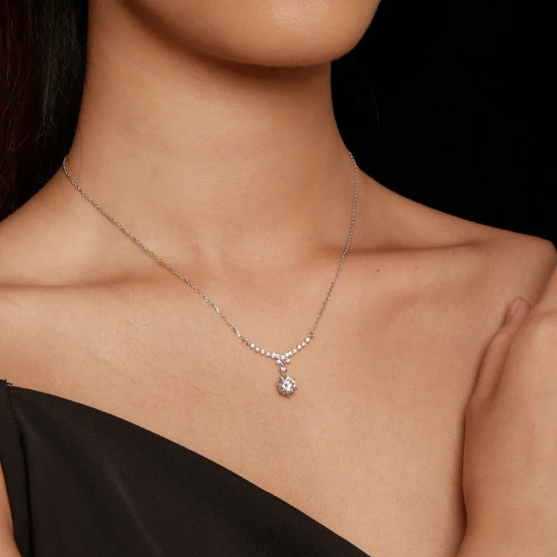 (immagine per) Collana in stile Pandora con Moissanite (Un Certificato) - MSN020 - Visualizza 7