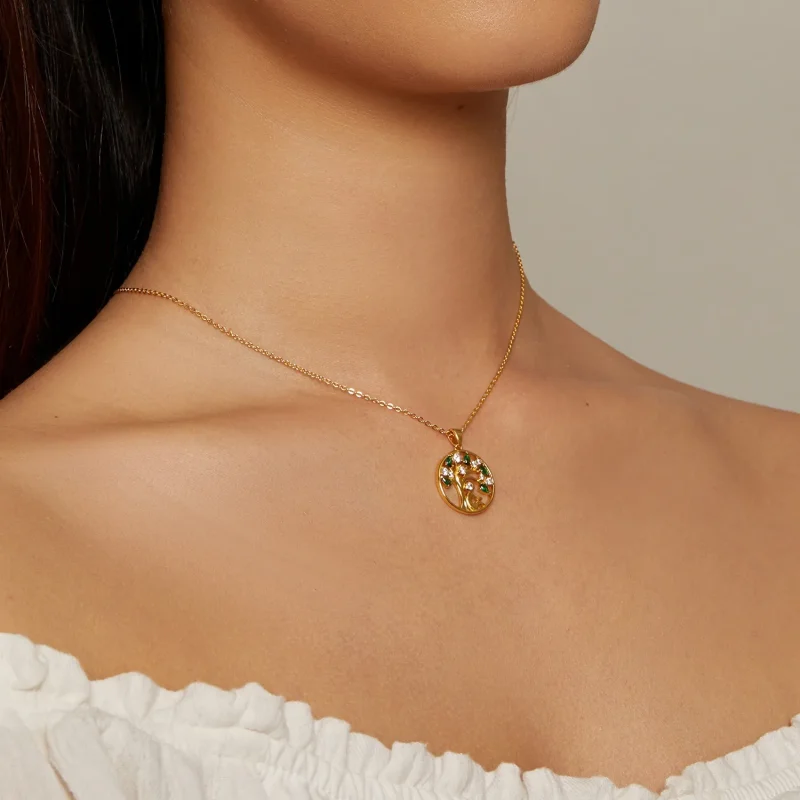 (immagine per) Collana Pandora Style Albero della Vita Dorato - SCN094-B - Visualizza 5