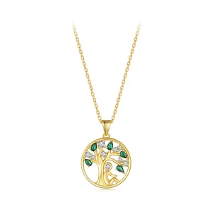 Collana Pandora Style Albero della Vita Dorato - SCN094-B (immagine per) Collana Pandora Style Albero della Vita Dorato - SCN094-B