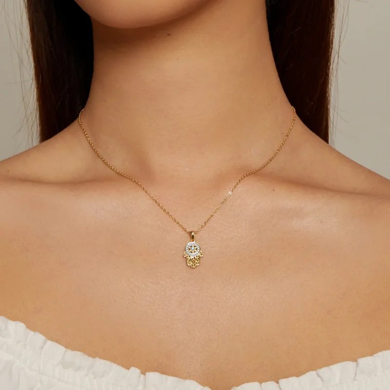 (immagine per) Collana Pandora Style Fatima's Guardian dorata - SCN264-B - Visualizza 5
