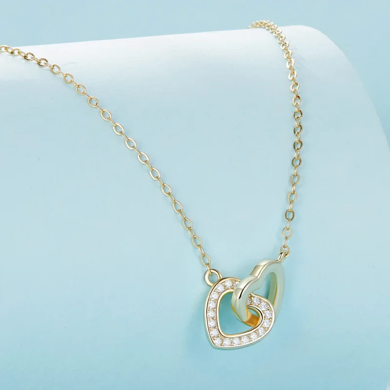(immagine per) Collana Pandora Style Heart To Heart in argento 925 - SCN181-B - Visualizza 3