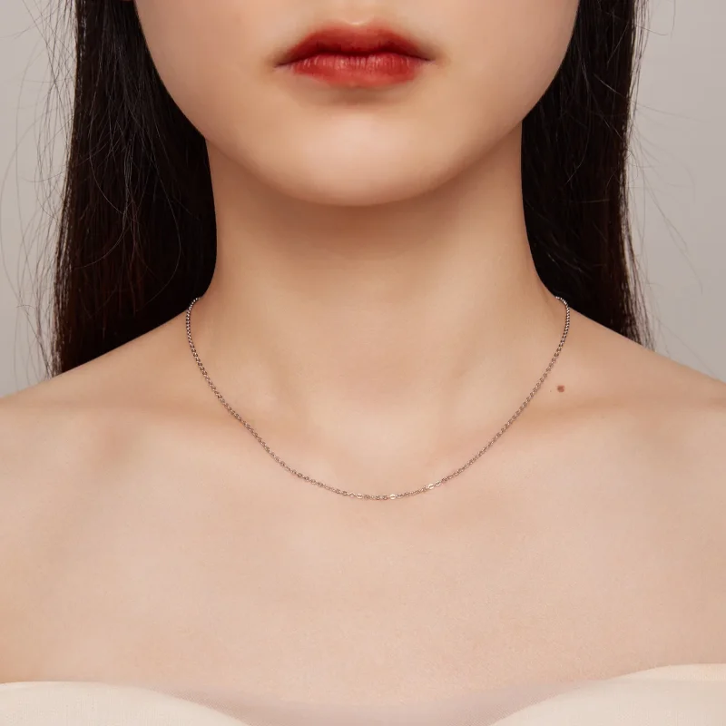 (immagine per) Collana semplice in stile Pandora in argento - SCA018 - Visualizza 6