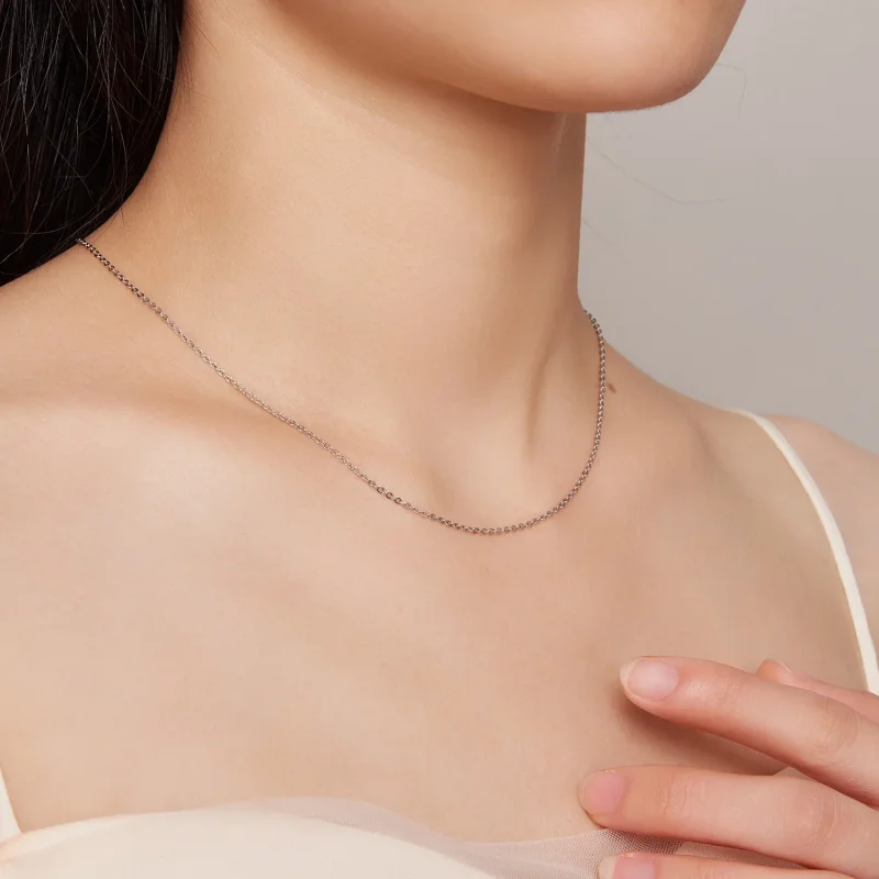 (immagine per) Collana semplice in stile Pandora in argento - SCA018 - Visualizza 8