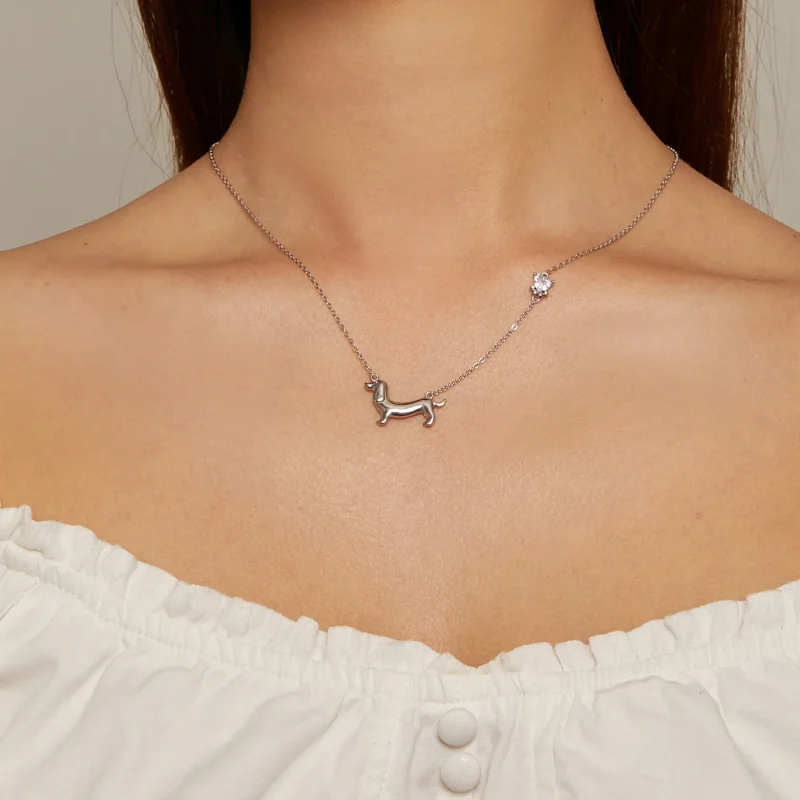 (immagine per) Collana stile Pandora con bassotto - SCN501 - Visualizza 4