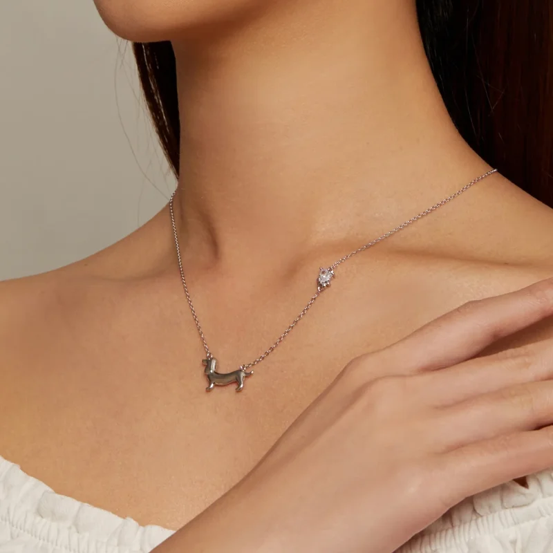 (immagine per) Collana stile Pandora con bassotto - SCN501 - Visualizza 5