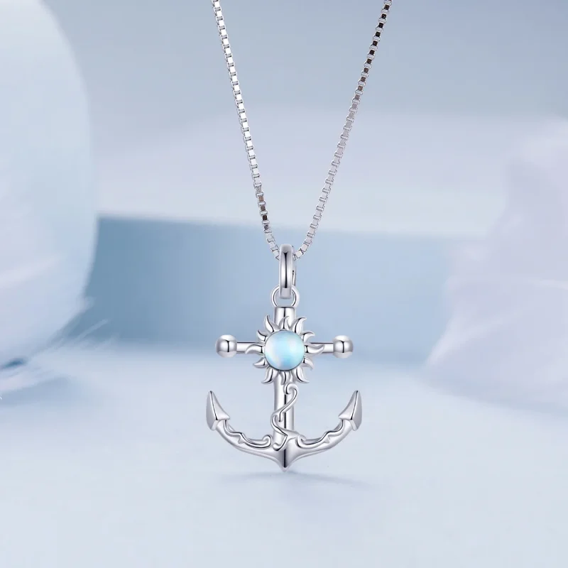 (immagine per) Collana stile Pandora con ciondolo ad ancoraggio - BSN349 - Visualizza 3