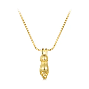 (immagine per) Collana stile Pandora con ciondolo di gattino dorato - SCN032-B