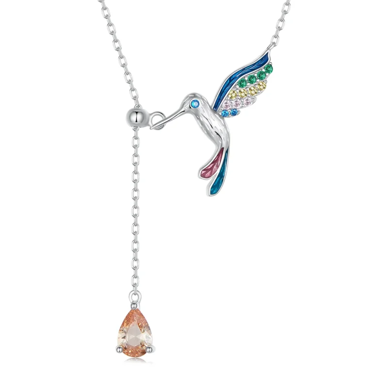 (immagine per) Collana stile Pandora con colibrì - BSN305 - Visualizza 3