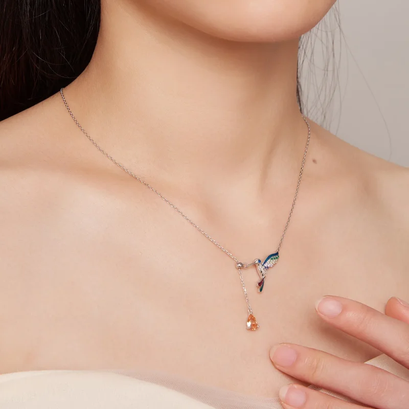 (immagine per) Collana stile Pandora con colibrì - BSN305 - Visualizza 8