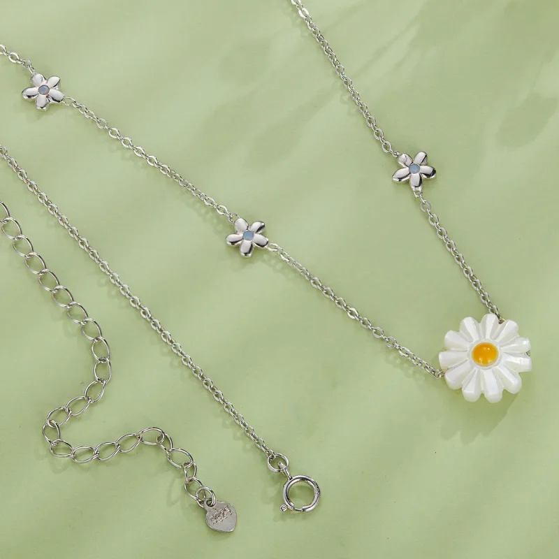 (immagine per) Collana stile Pandora con girocollo di margherite - SCN494 - Visualizza 4
