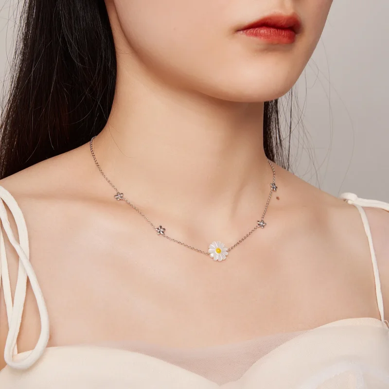 (immagine per) Collana stile Pandora con girocollo di margherite - SCN494 - Visualizza 7