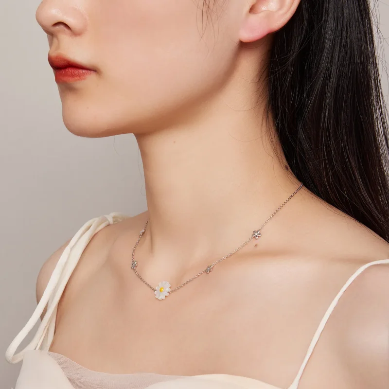 (immagine per) Collana stile Pandora con girocollo di margherite - SCN494 - Visualizza 8