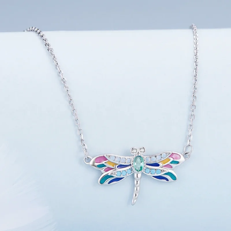 (immagine per) Collana stile Pandora con libellula - BSN348 - Visualizza 2