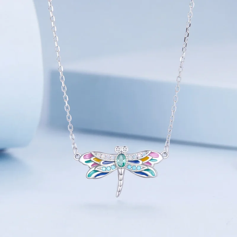 (immagine per) Collana stile Pandora con libellula - BSN348 - Visualizza 3