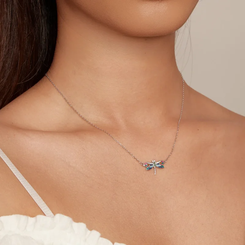 (immagine per) Collana stile Pandora con libellula - BSN348 - Visualizza 5