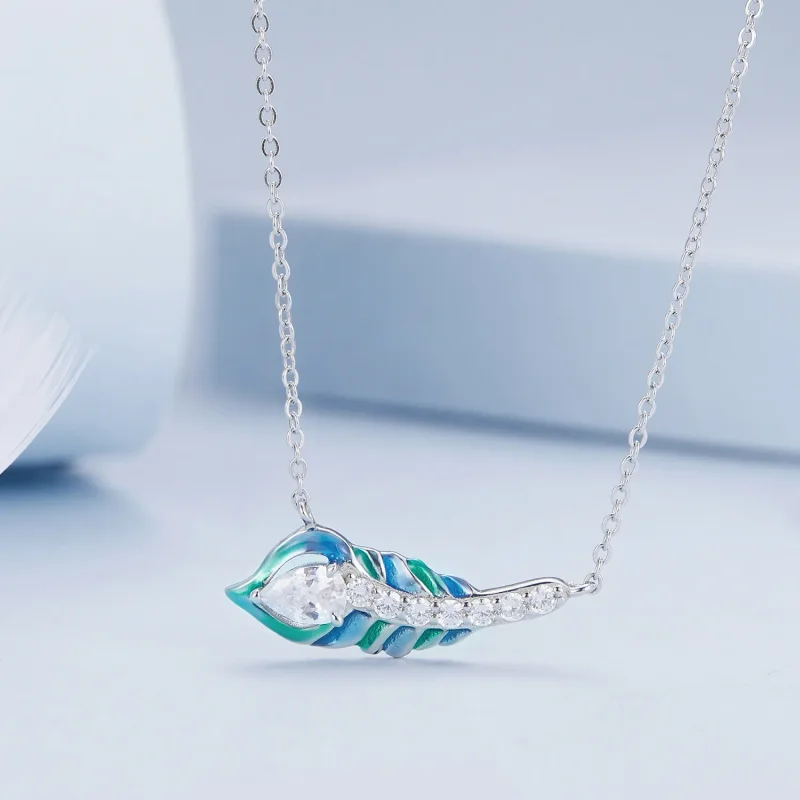(immagine per) Collana stile Pandora con piuma - BSN346 - Visualizza 3