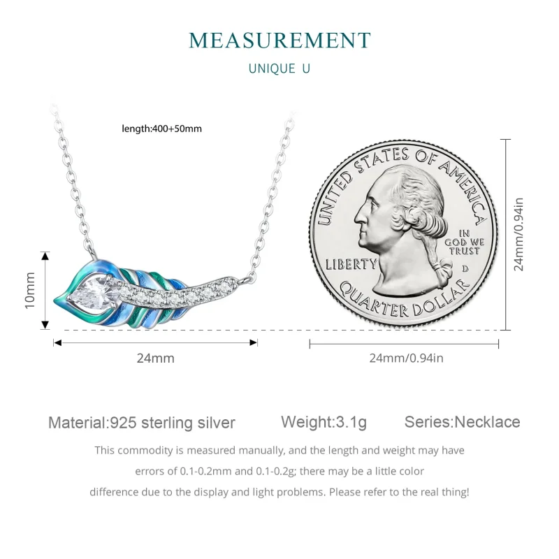 (immagine per) Collana stile Pandora con piuma - BSN346 - Visualizza 7