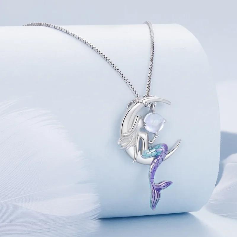 (immagine per) Collana stile Pandora con sirena - BSN338 - Visualizza 2